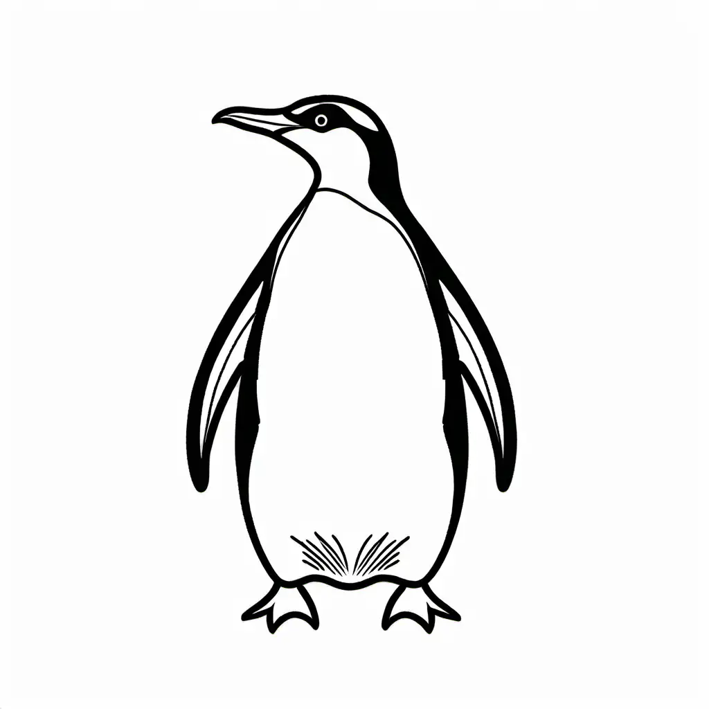 Simple-Penguin-Coloring-Page-on-White-Background