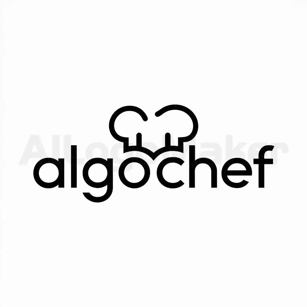 a logo design,with the text "algochef", main symbol:a logo design,with the text 'algochef', main symbol:algochef,Minimalistic,be used in Finance industry,clear background,Minimalistic,clear background