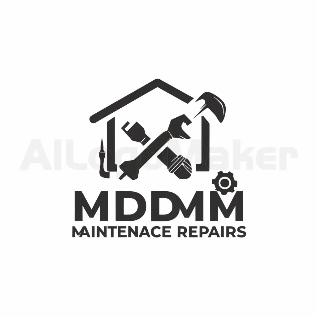 LOGO-Design-for-Home-Maintenance-and-Repairs-MDM-Symbol-in-Clear-Background
