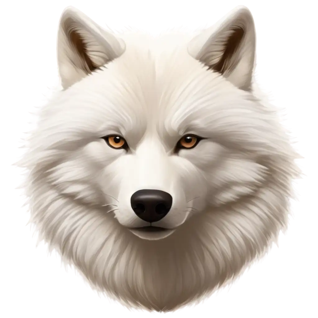 Cartoon White Wolf