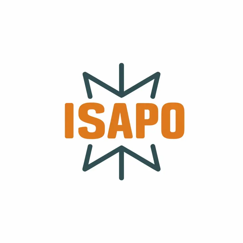 a logo design,with the text "ISAPO", main symbol:simple, unique, less colorful and word only logo with star at middle,Minimalistic,be used in Nonprofit industry,clear background