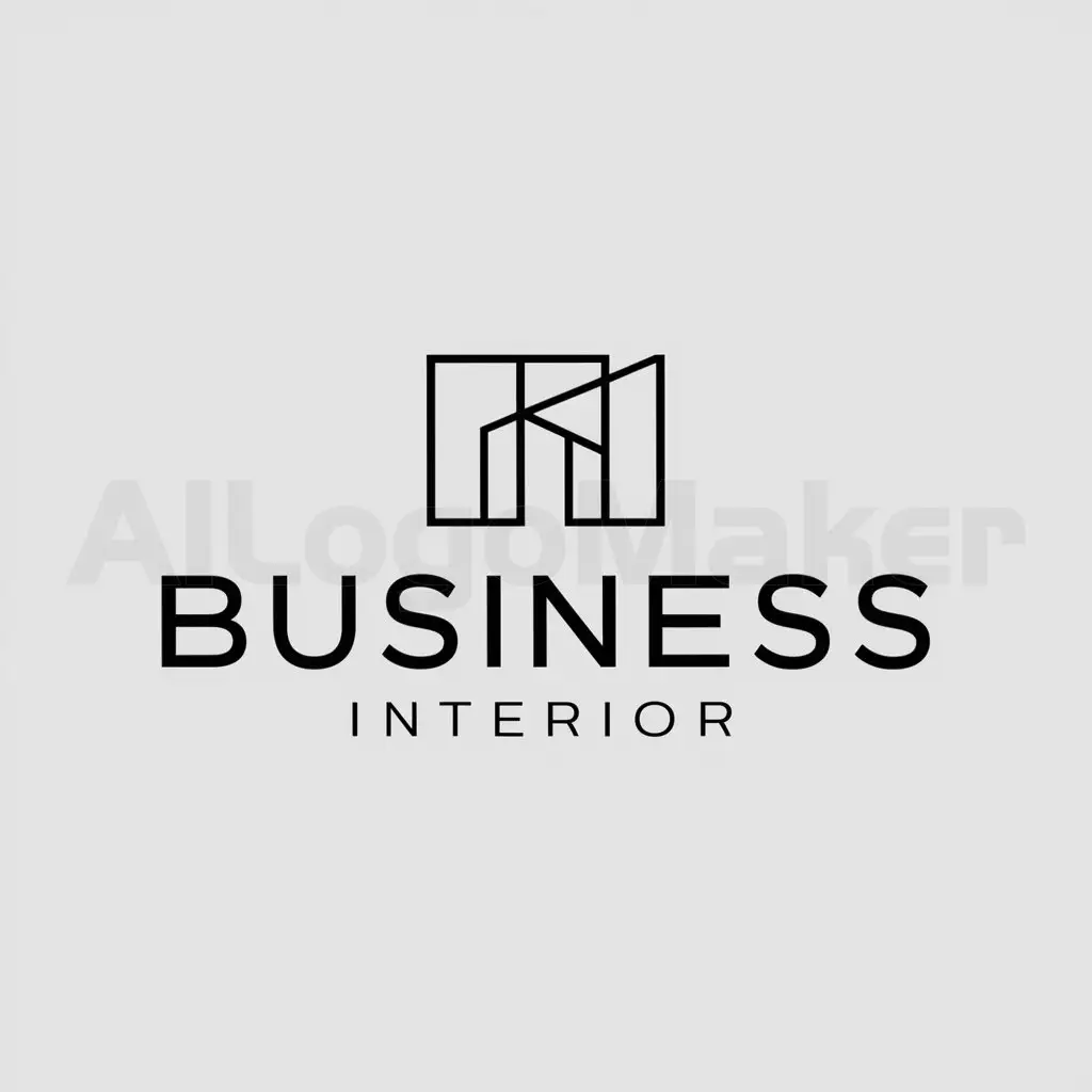 a logo design,with the text "business interior", main symbol:ARCHITECTURE,Minimalistic,clear background