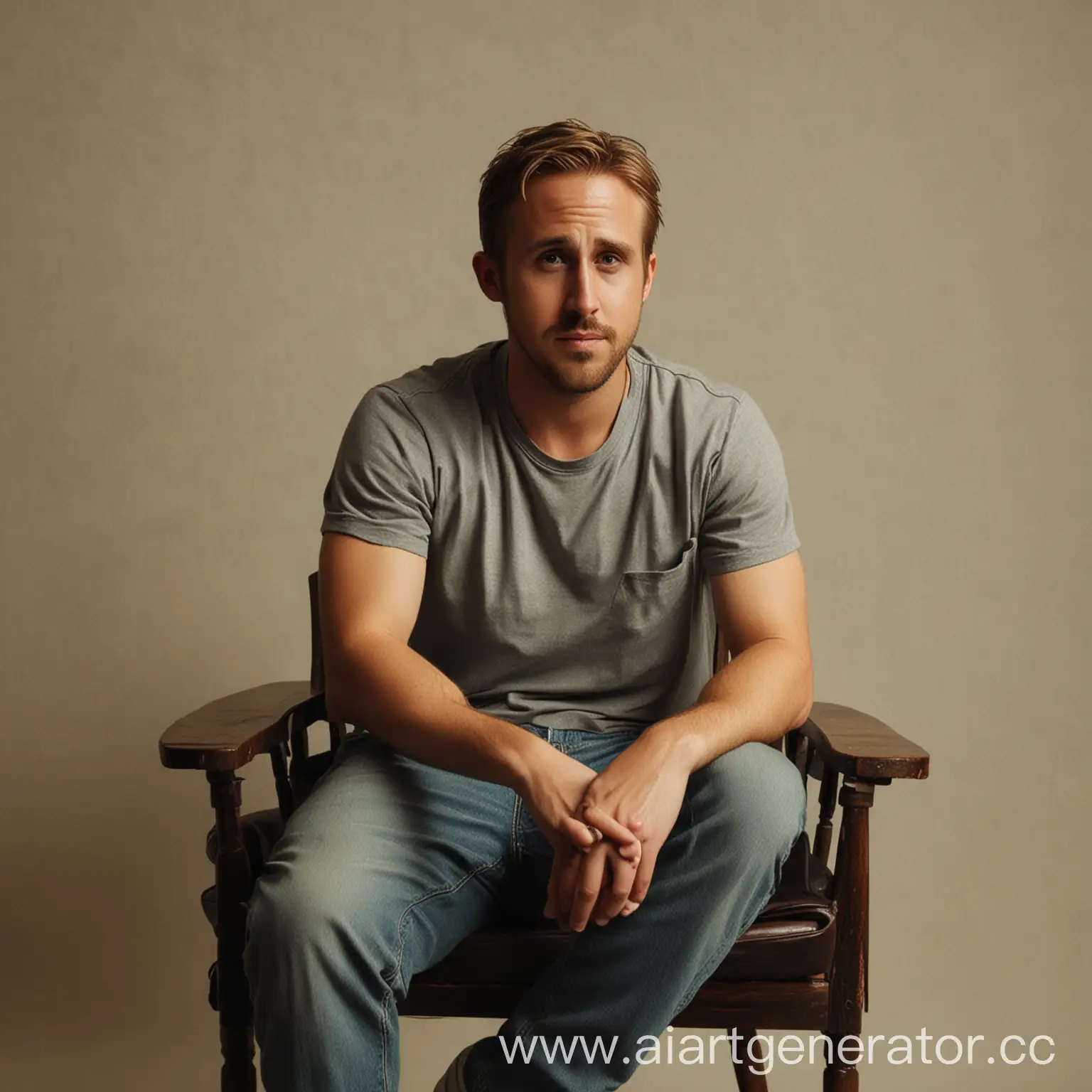 Pixelated-Ryan-Gosling-Sitting-on-a-Chair