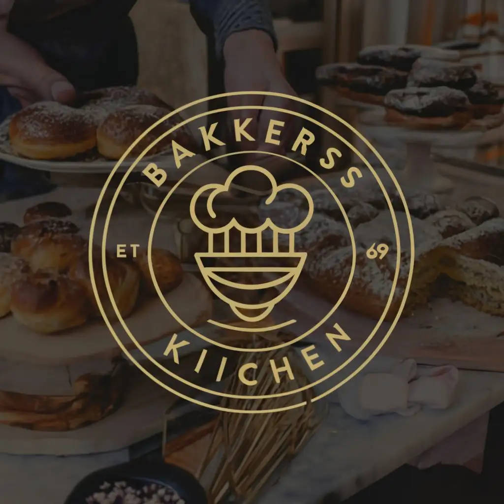 a logo design,with the text "Bakers Kiechen", main symbol:Restaurant and  Bakery,Moderate,be used in Restaurant industry,clear background
