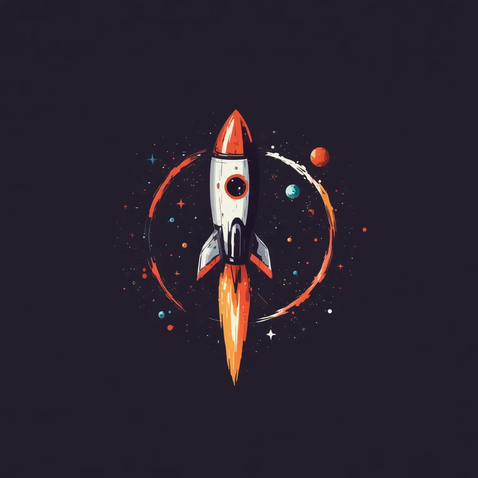 Minimalist-Rocket-in-Abstract-Universe-Space-Art