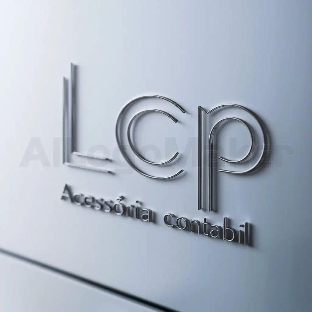 a logo design,with the text "LCP acessória contabil", main symbol:LCP,Minimalistic,clear background