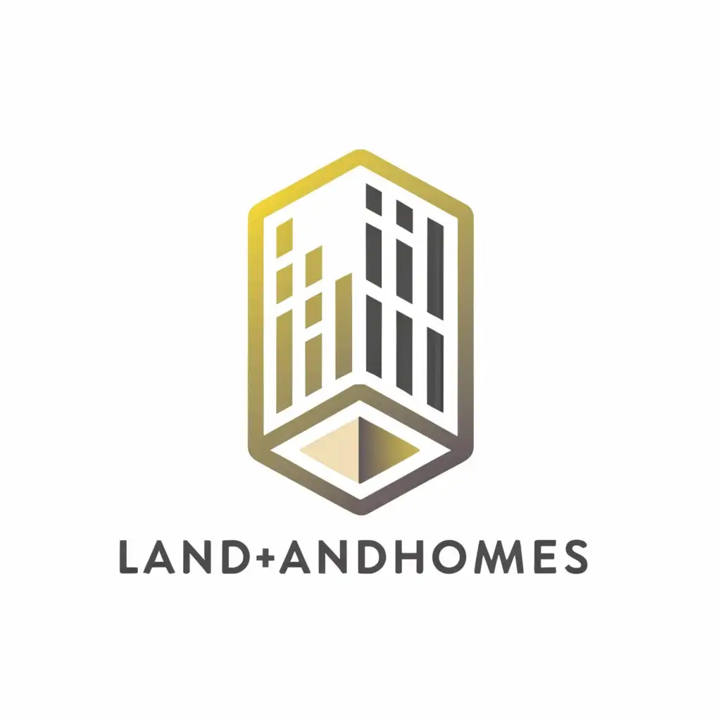 a logo design,with the text "LandAndHomes", main symbol:Building,Moderate,be used in Real Estate industry,clear background