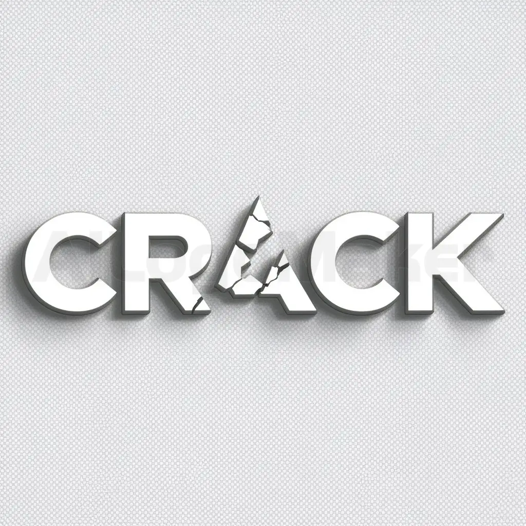LOGO-Design-For-CRACK-Modern-Typography-with-Cracked-Middle-Letter