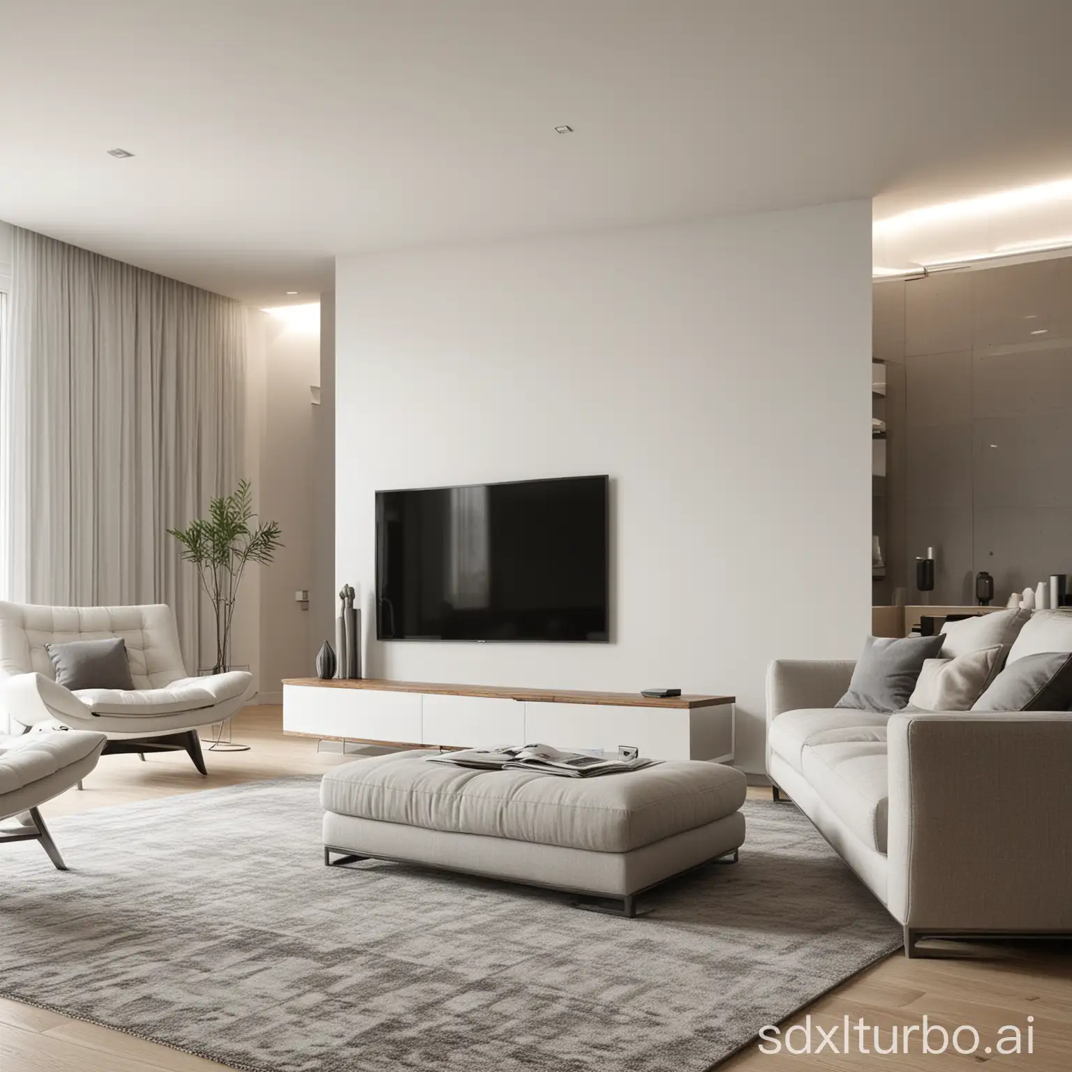 modern architecture, living room, closeup, extreme detail