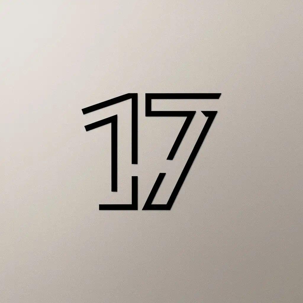 a logo design,with the text "17", main symbol:17,Moderate,be used in Religious industry,clear background