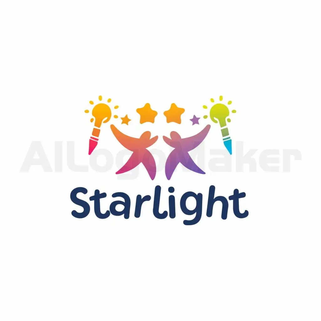 a logo design,with the text "Starlight", main symbol:Stationery children,Minimalistic,be used in Others industry,clear background