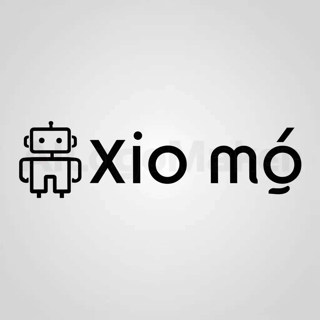 a logo design,with the text "Xiǎo Mò", main symbol:robot icon,Moderate,be used in Education industry,clear background