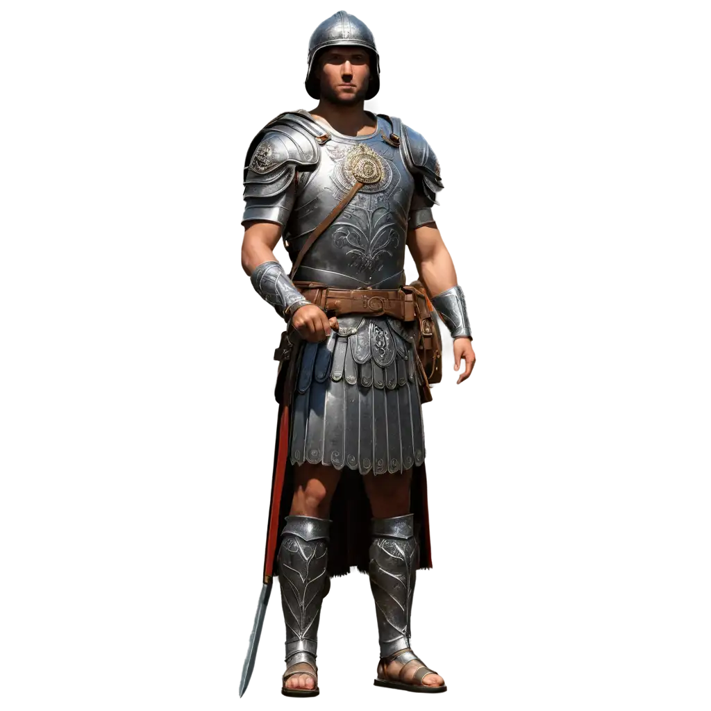 Hyper-Realistic-and-Well-Armed-Roman-Soldier-PNG-Bringing-Ancient-Warfare-to-Life