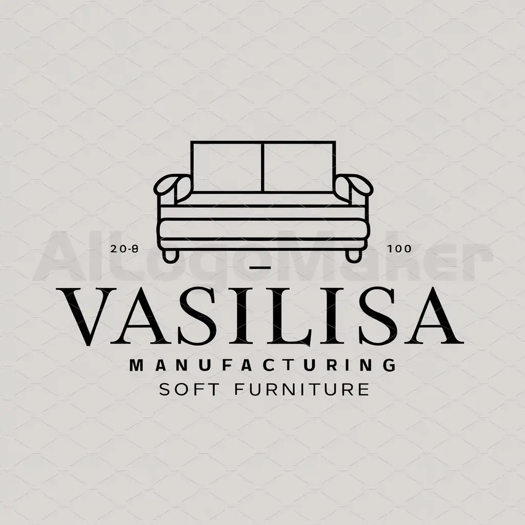 LOGO-Design-For-Vasilisa-Manufacturing-Soft-Furniture-Elegant-Divan-Symbol-for-Home-Family-Industry