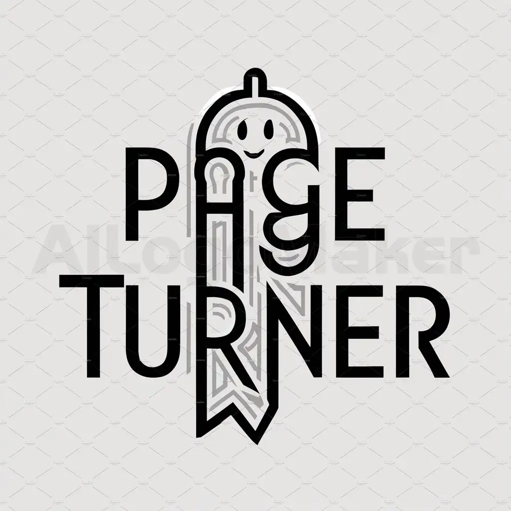 LOGO-Design-For-Page-Turner-Elegant-Bookmark-Symbol-on-Clear-Background