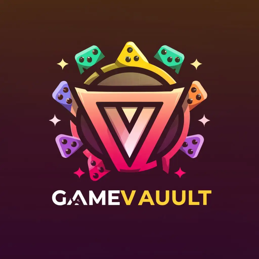 Logo-Design-for-GameVault-Minimalistic-Vault-and-Casino-Game-Icons