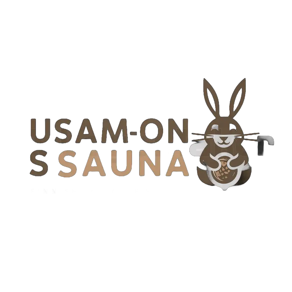 a logo design,with the text "usamonSAUNA", main symbol:rabbit/chestnut,Moderate,be used in  Sauna (Finnish word)

Confidence: 95% industry,clear background