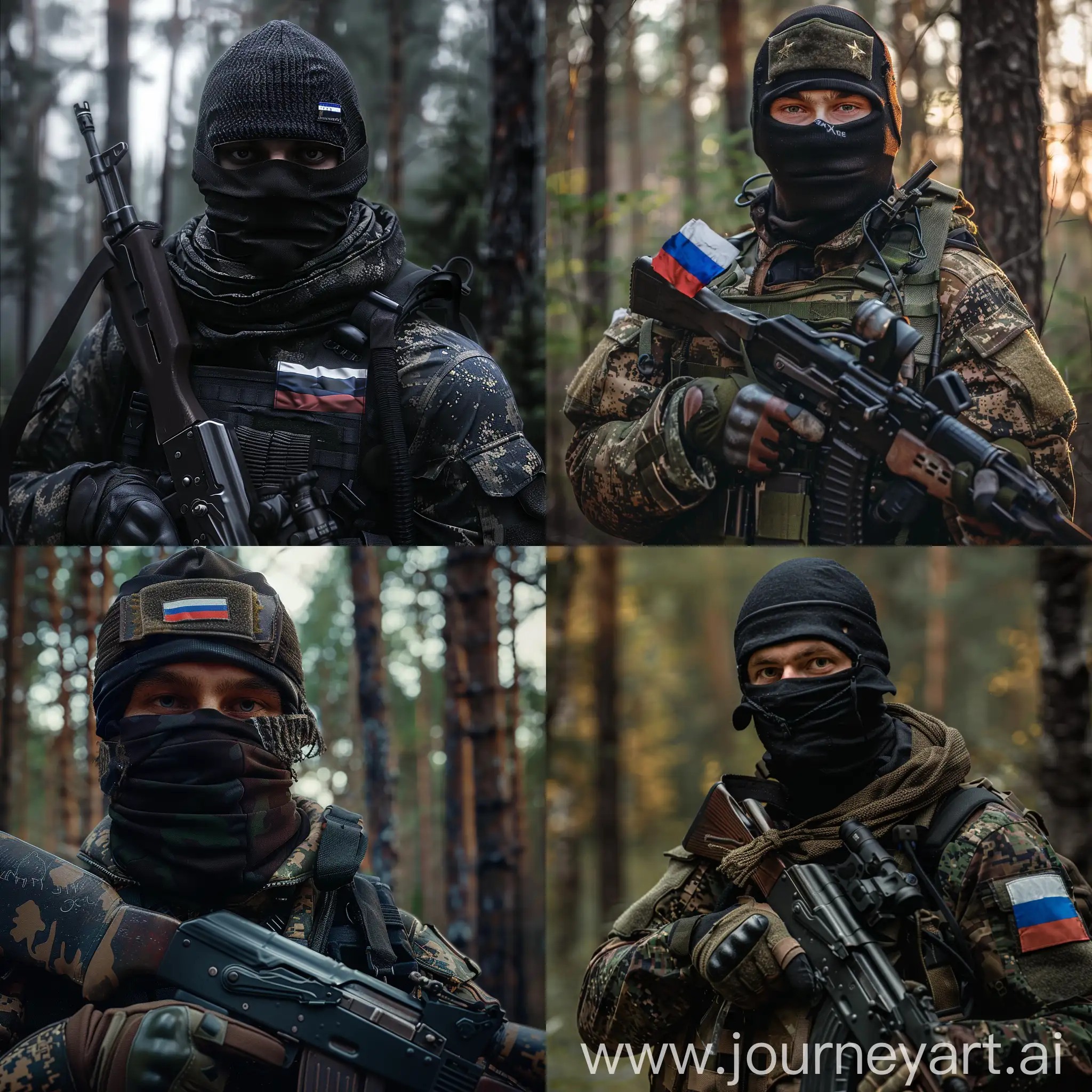 Russian-Soldier-in-Camouflage-with-Kalashnikov-Rifle
