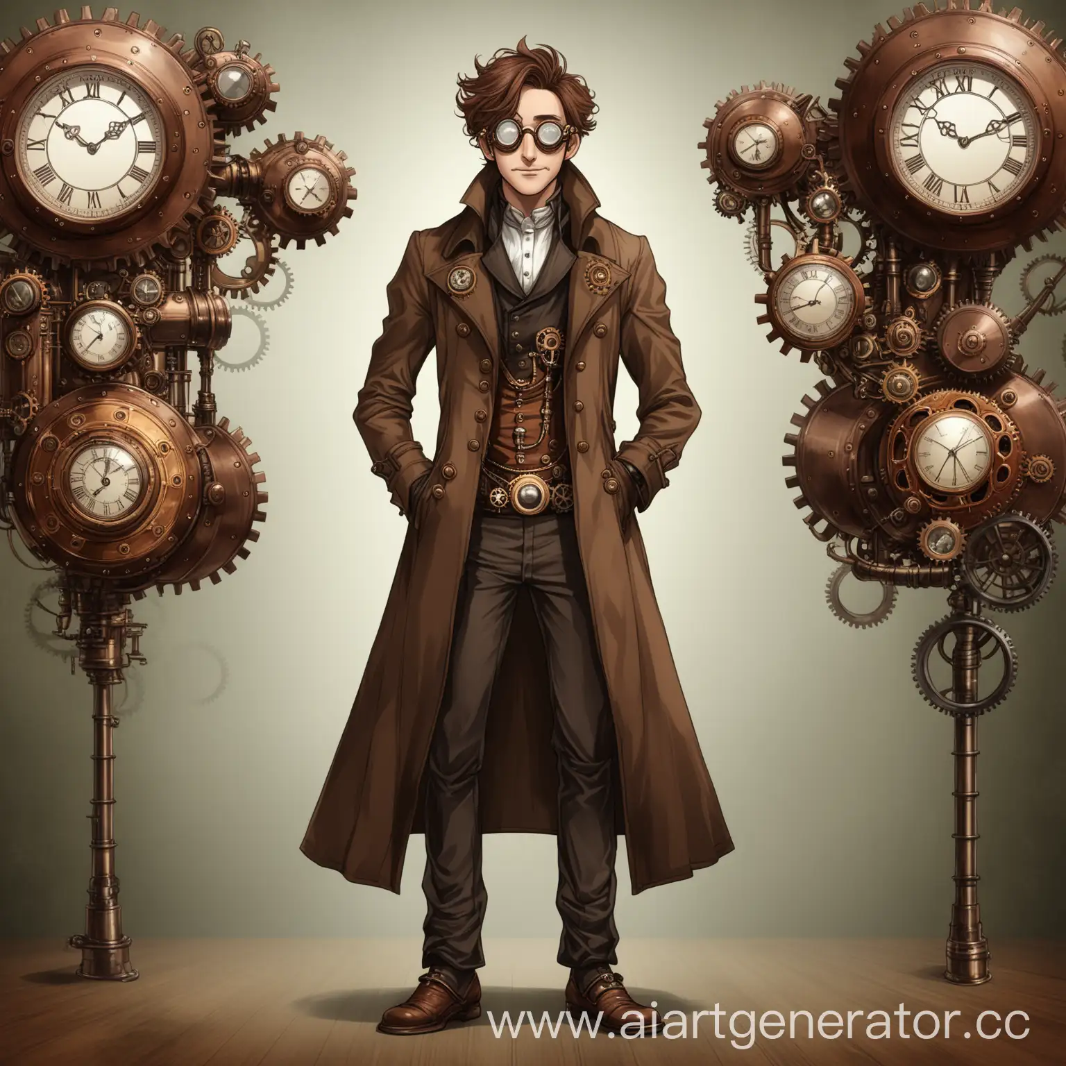 Man-with-Chestnut-Hair-Wearing-Steampunk-Glasses-and-Brown-Coat