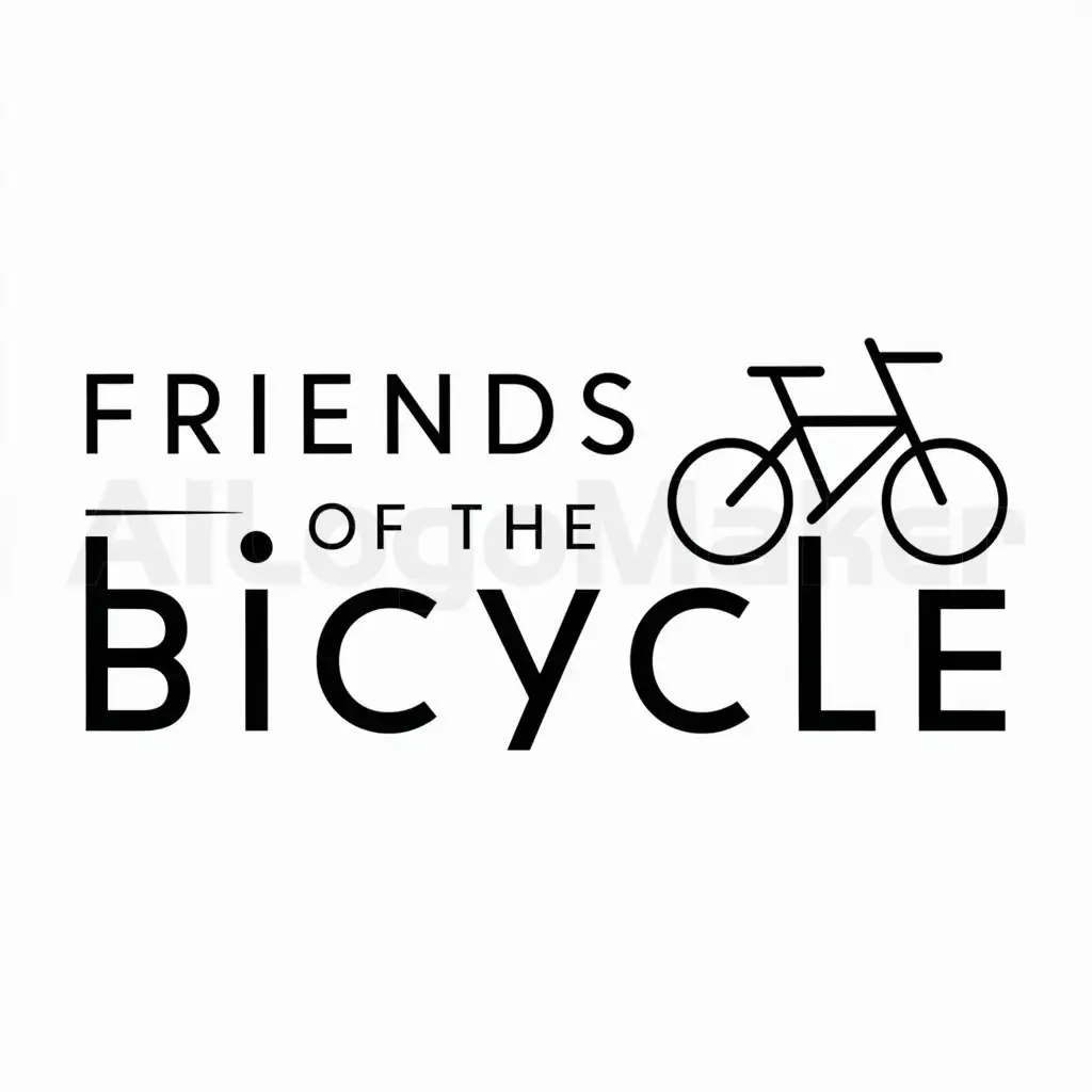 a logo design,with the text "Friends of the Bicycle", main symbol:Una bicicleta,Moderate,be used in Others industry,clear background