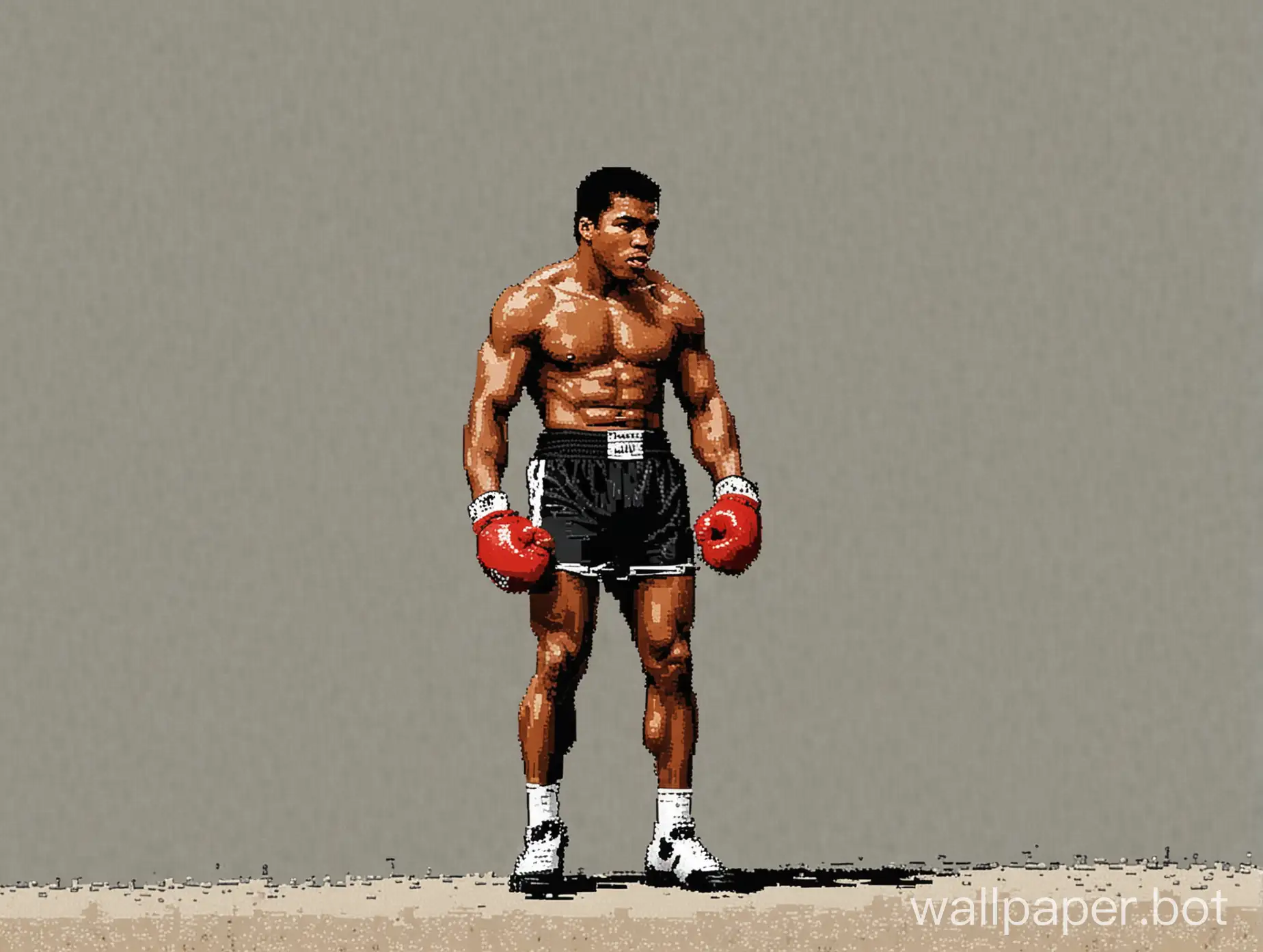 muhammad ali doing a gap pixel art 