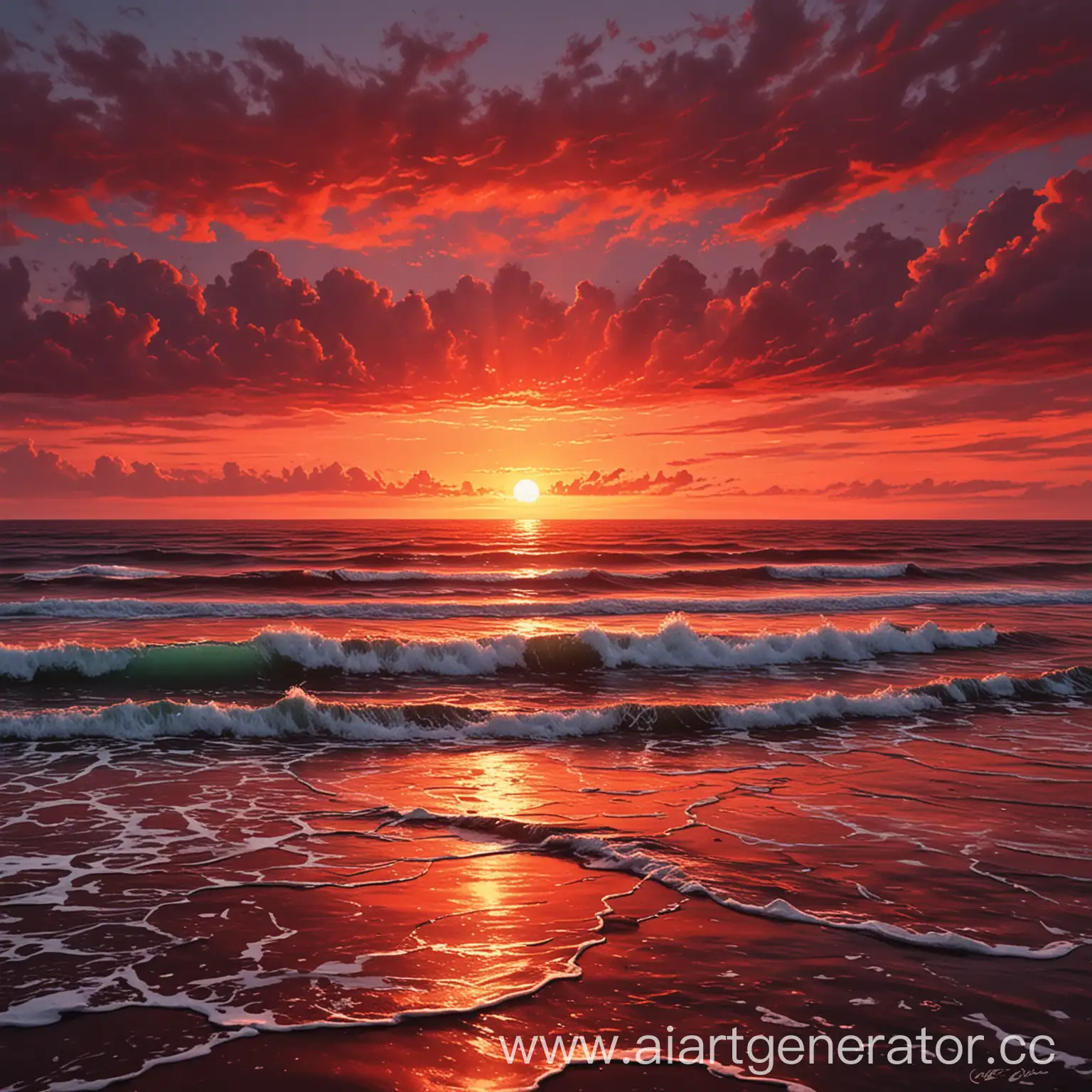 Crimson-Sunset-Over-the-Ocean