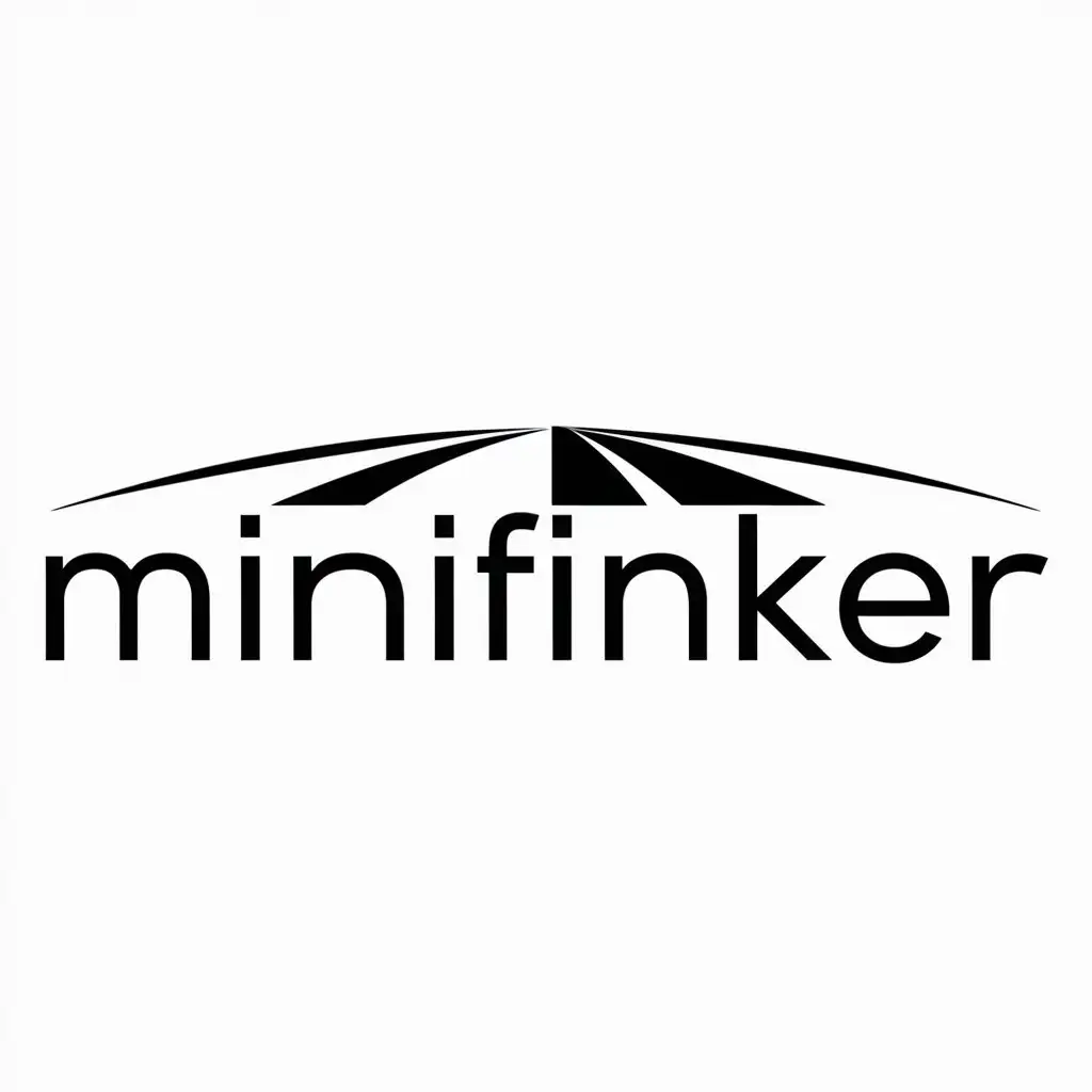 a logo design,with the text "minifinker", main symbol:highway,Minimalistic,be used in Others industry,clear background