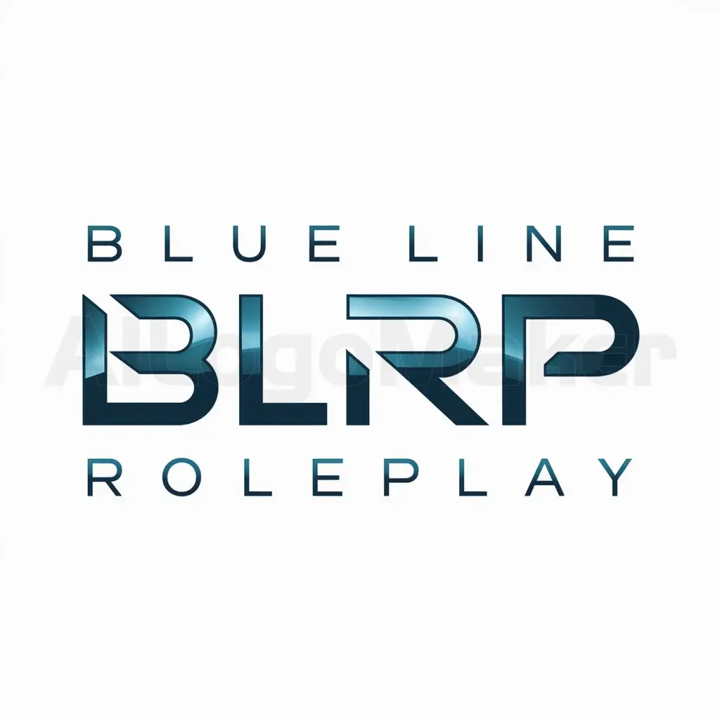 a logo design,with the text "BLUE LINE ROLEPLAY", main symbol:BLRP,Moderate,be used in Internet industry,clear background