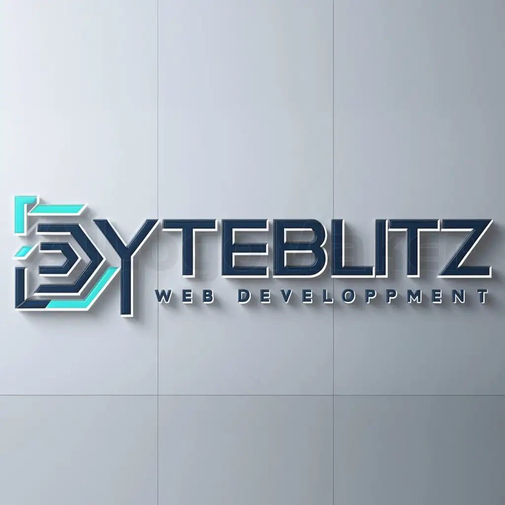 a logo design,with the text "Byteblitz", main symbol:Web desigining,Moderate,be used in Technology industry,clear background