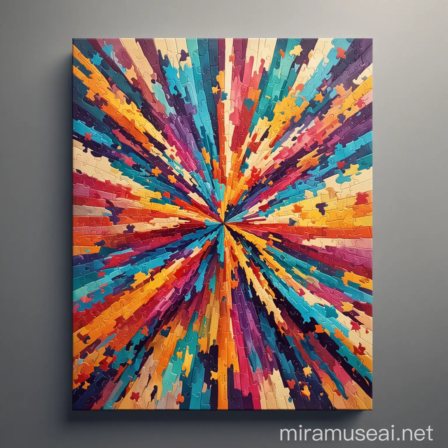 create colorful abstract art image for puzzle poster