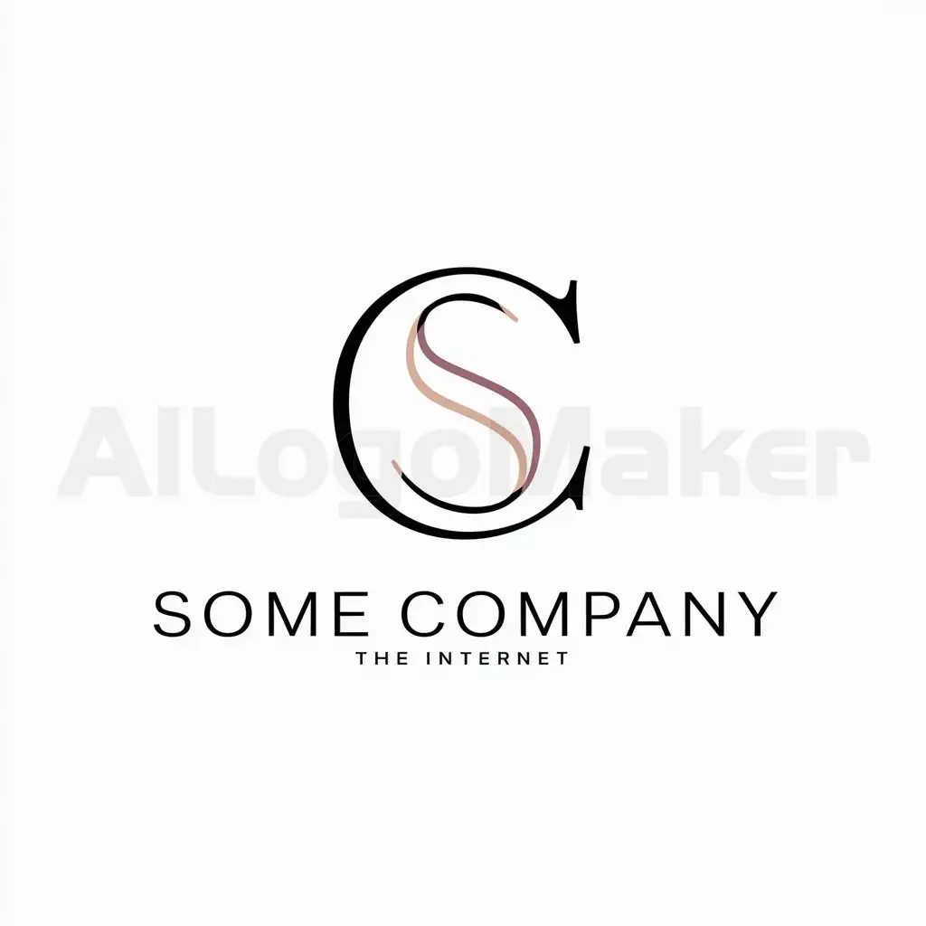 a logo design,with the text "Some Company", main symbol:Letter S embedded inside the letter C,Minimalistic,be used in Internet industry,clear background
