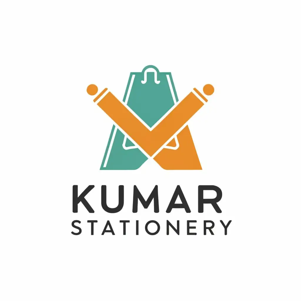 LOGO-Design-For-Kumar-Stationery-Elegant-Pen-Diary-and-Notebook-Theme-on-Clear-Background