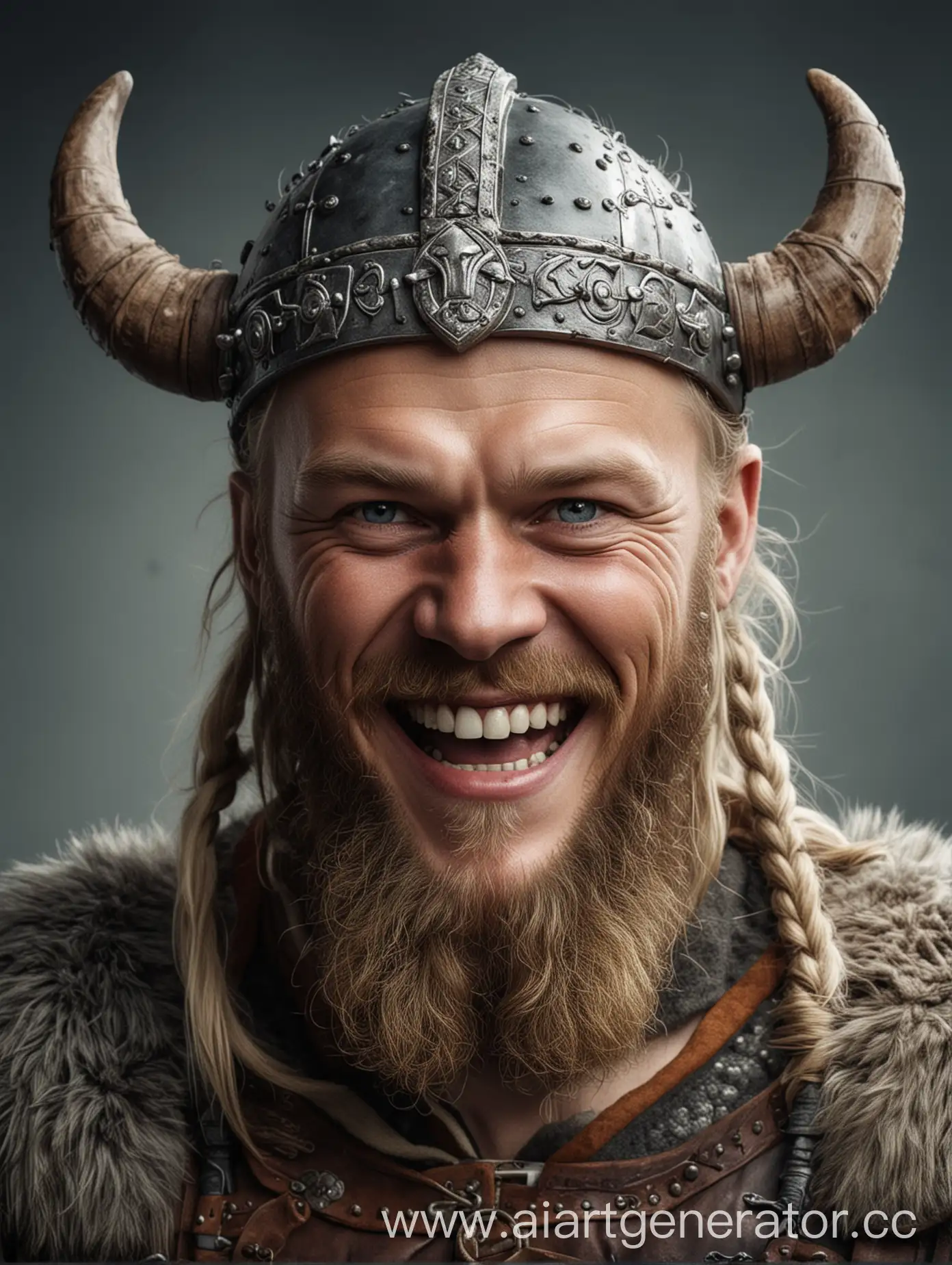 Smiling-Viking-Warrior-in-NordicStyle-Attire