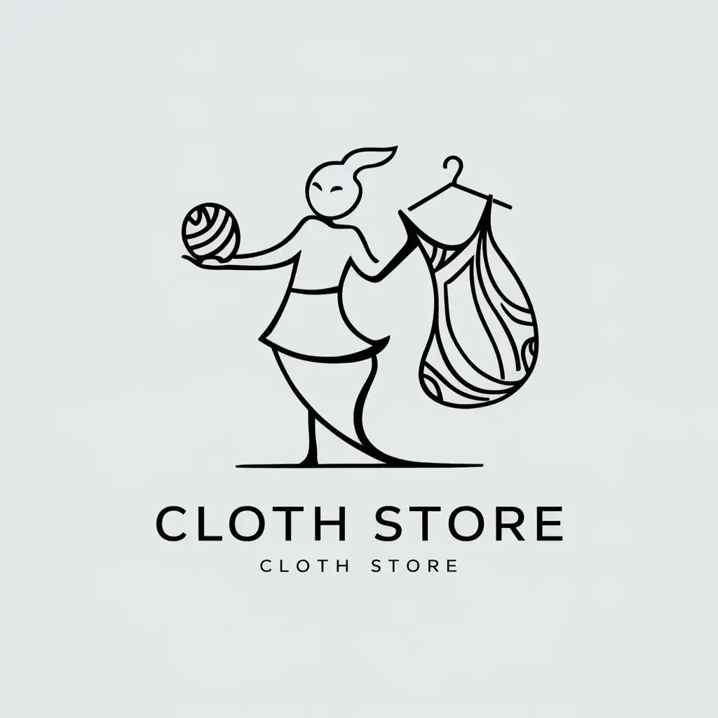 Minimalistic Logo Design for Cloth Store with Jinns