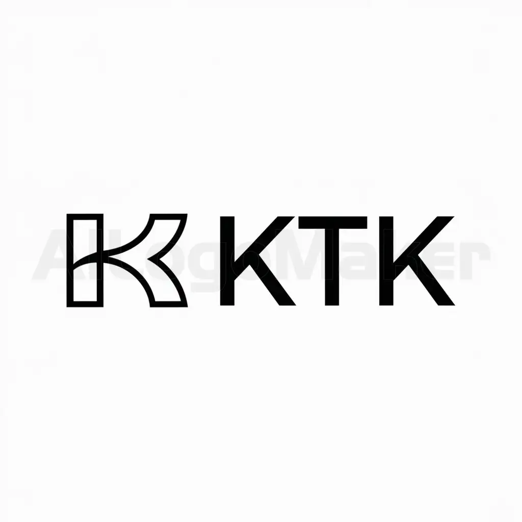 a logo design,with the text "KtK", main symbol:KTK,Minimalistic,be used in Technology industry,clear background
