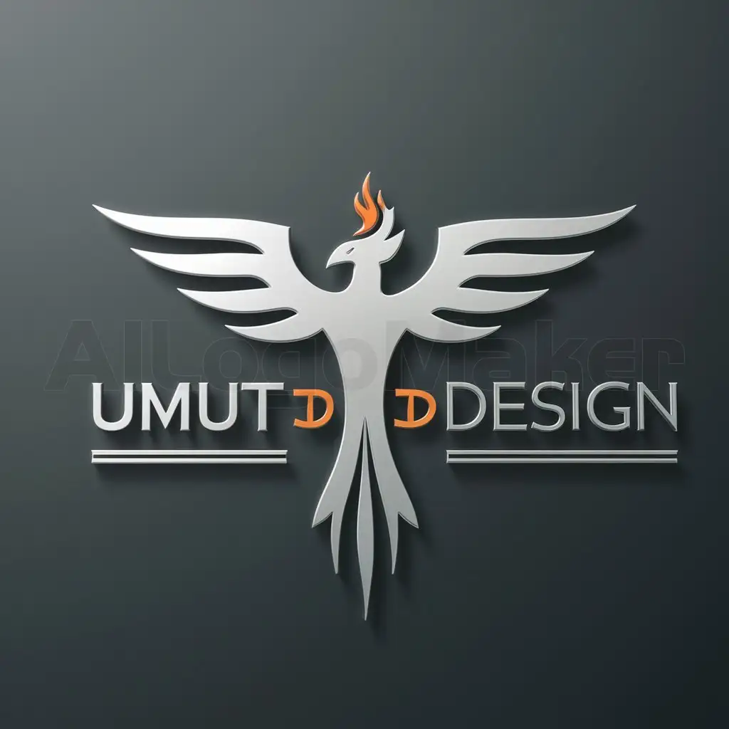 a logo design,with the text "UMUT 3D DESİNG", main symbol:ŞİMŞEK,Moderate,clear background