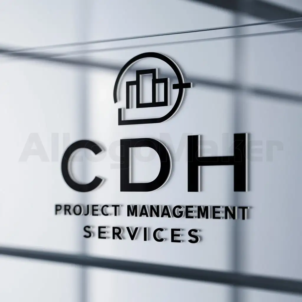 a logo design,with the text "CDH Project Management Services", main symbol:project,Minimalistic,be used in marketing industry,clear background