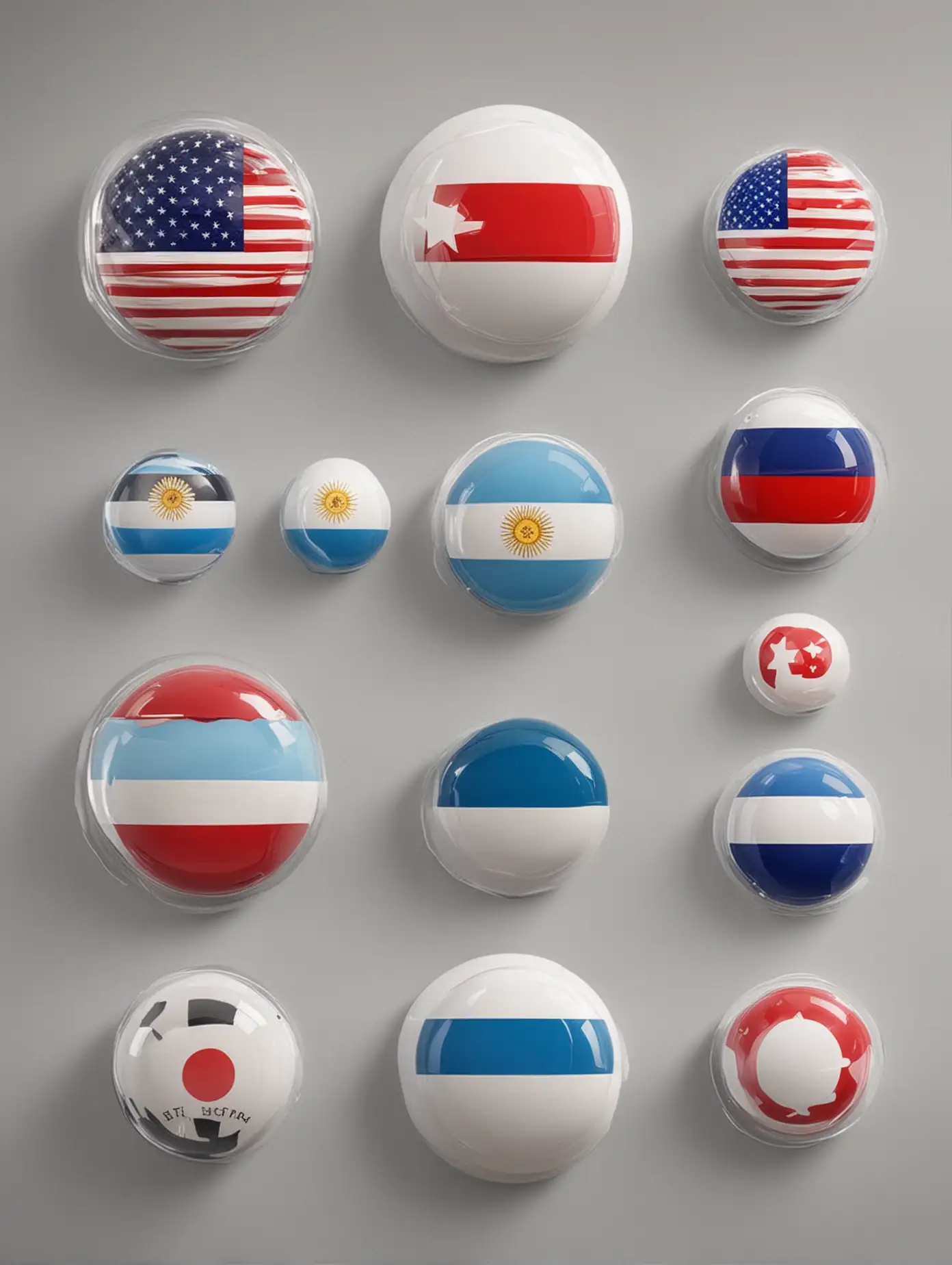 Modern, round shape Austria, Argentina, United States, Japan, Taiwan