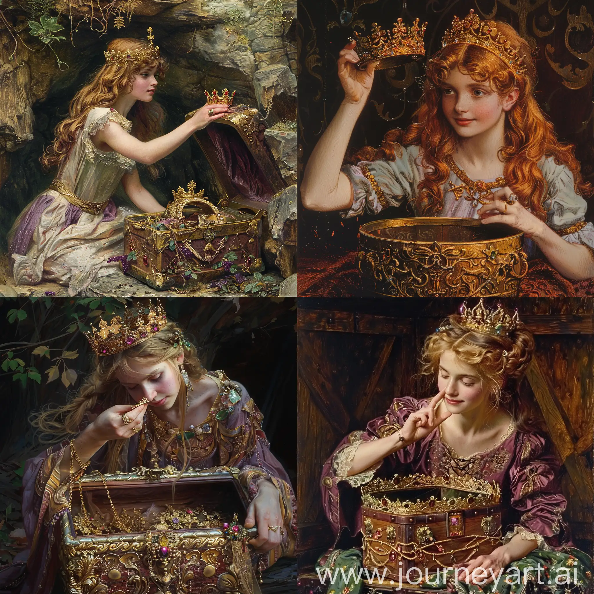 Rusalka-Trying-on-Crown-from-Treasure-Chest
