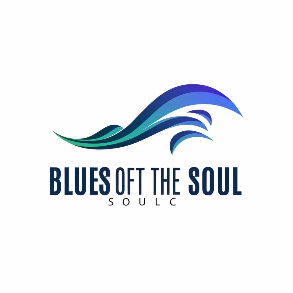 a logo design,with the text "Blues of the Soul", main symbol:Wave Blues,Moderate,be used in Music industry,clear background