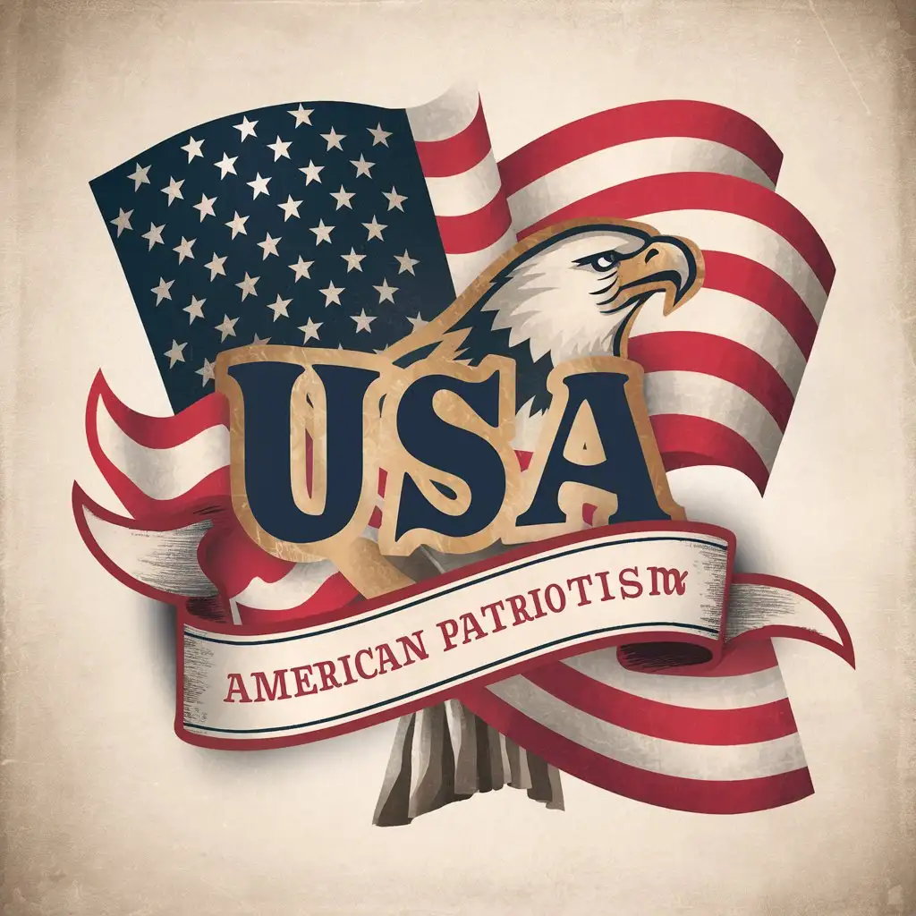 american patriotic vintage design "USA"