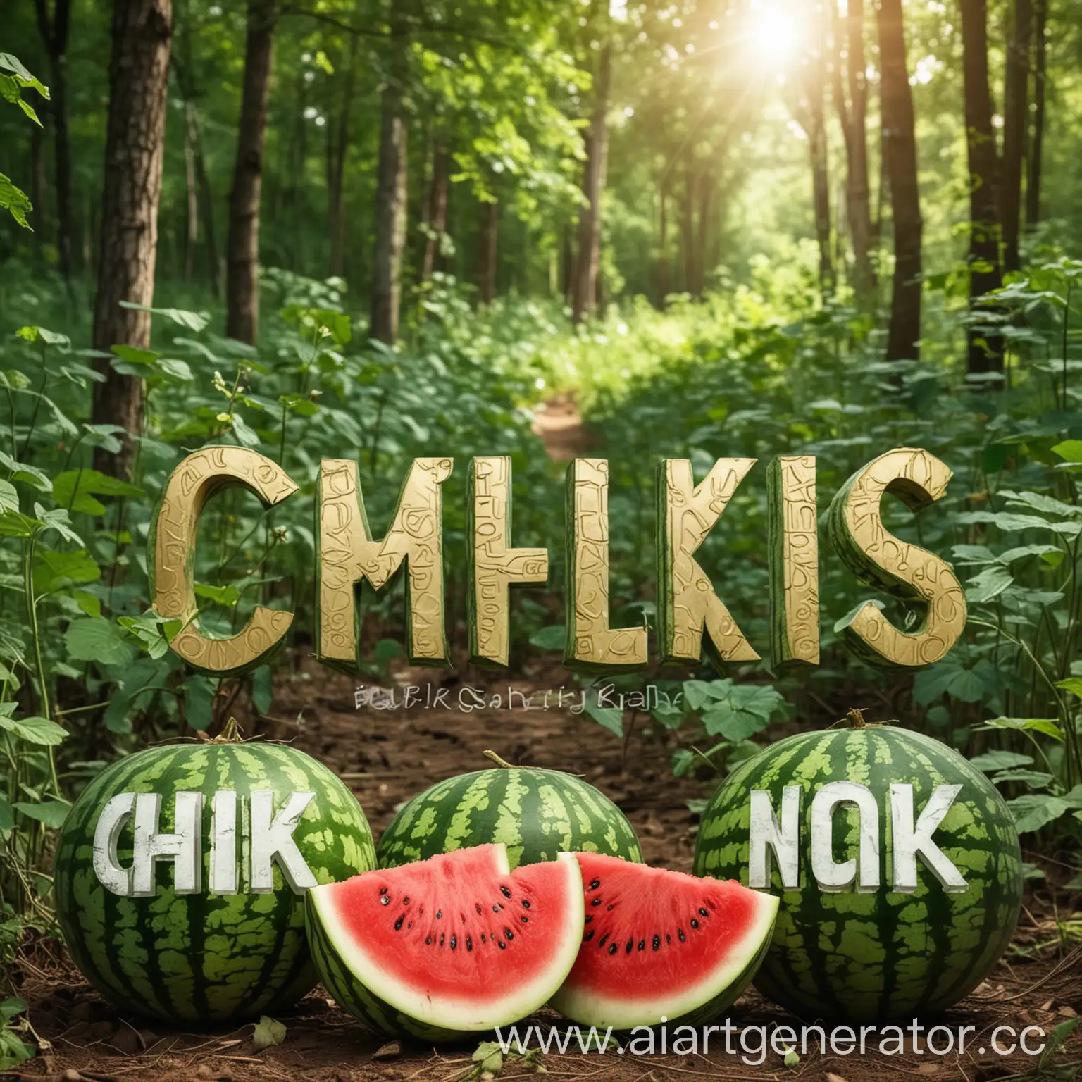 CHVK-Watermelons-amidst-Lush-Forest-Serenity