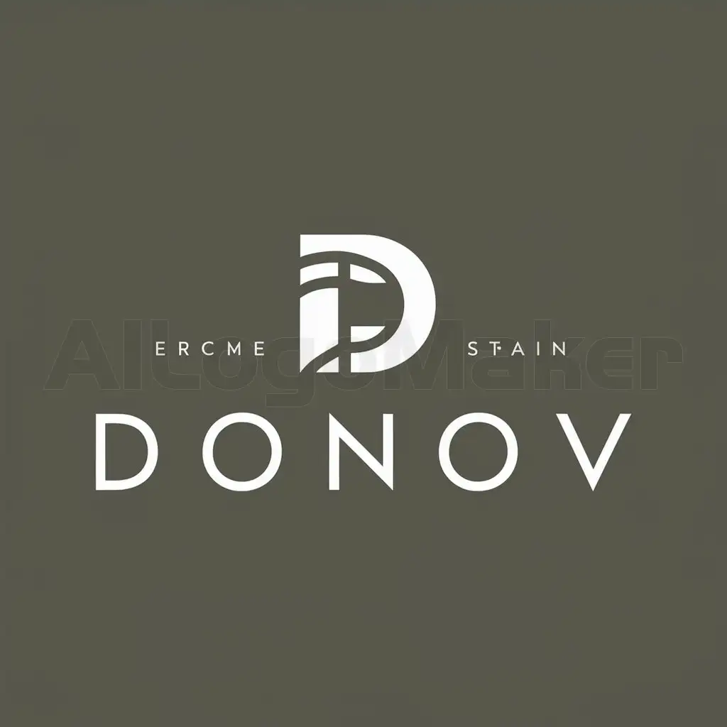 a logo design,with the text "DONOV", main symbol:D,Moderate,clear background