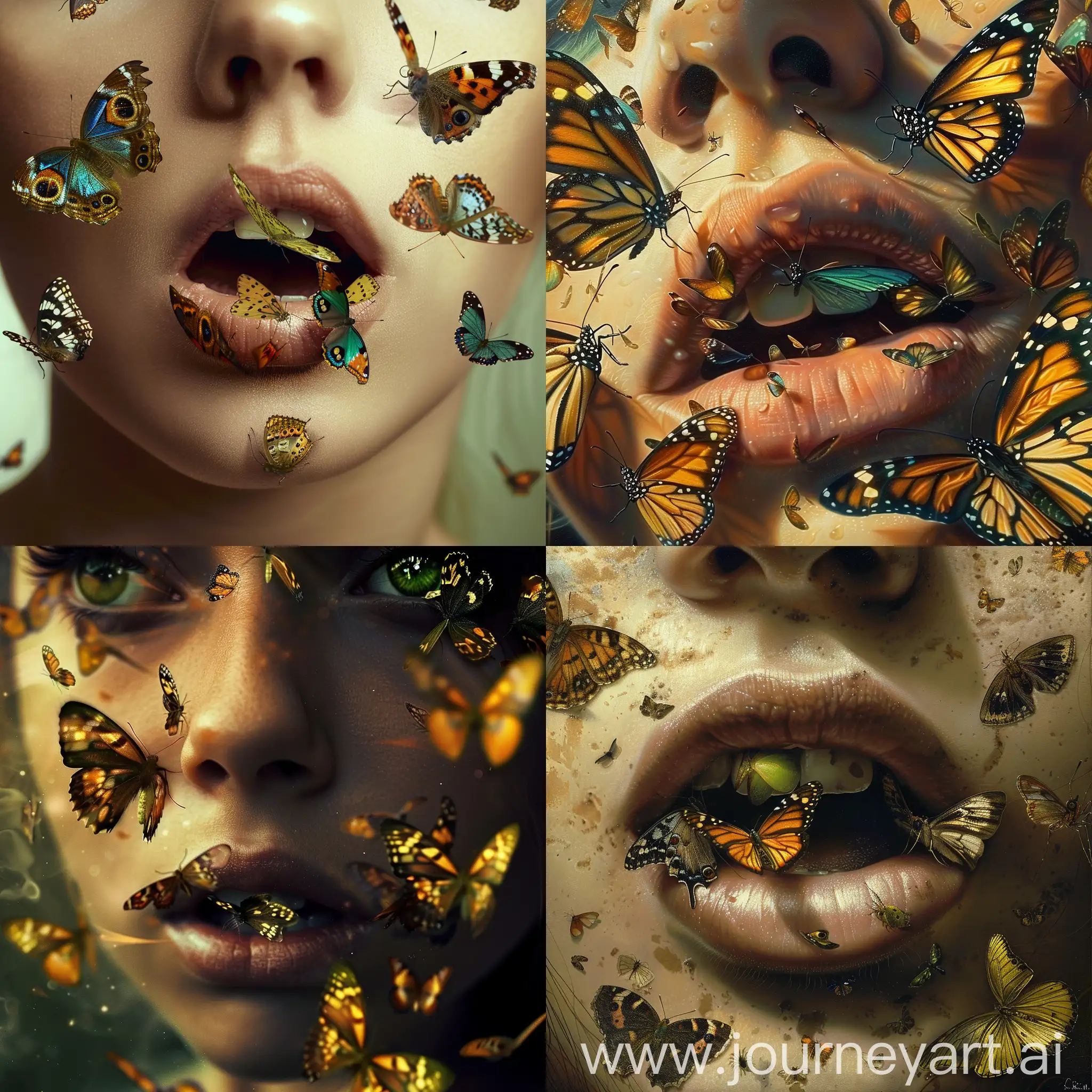 Butterflies-Emerging-from-a-GreenEyed-Girls-Mouth