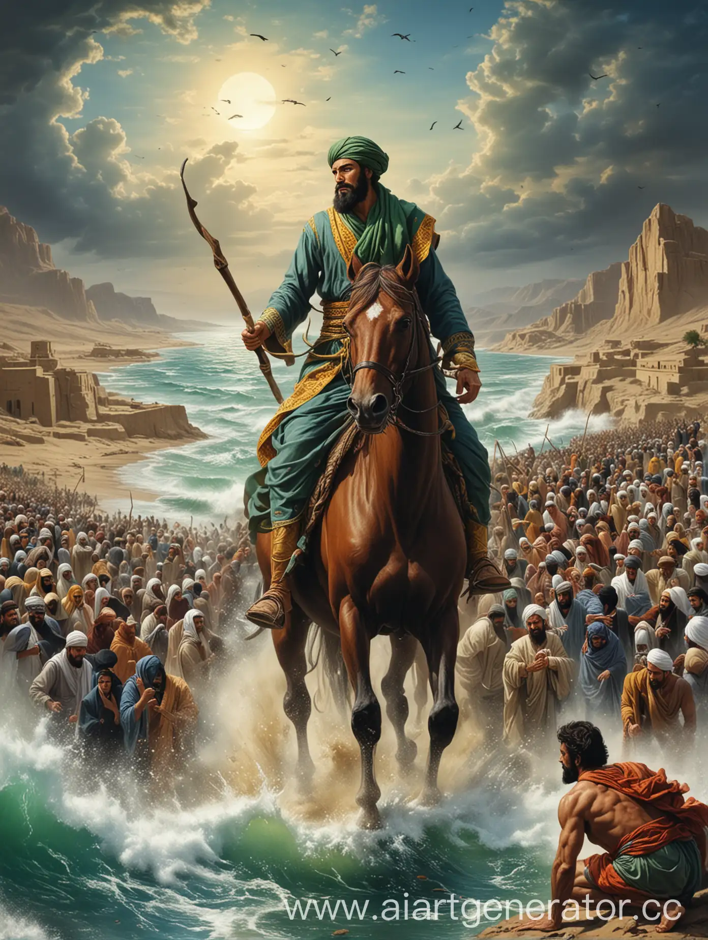 Hazrat Musa split the sea