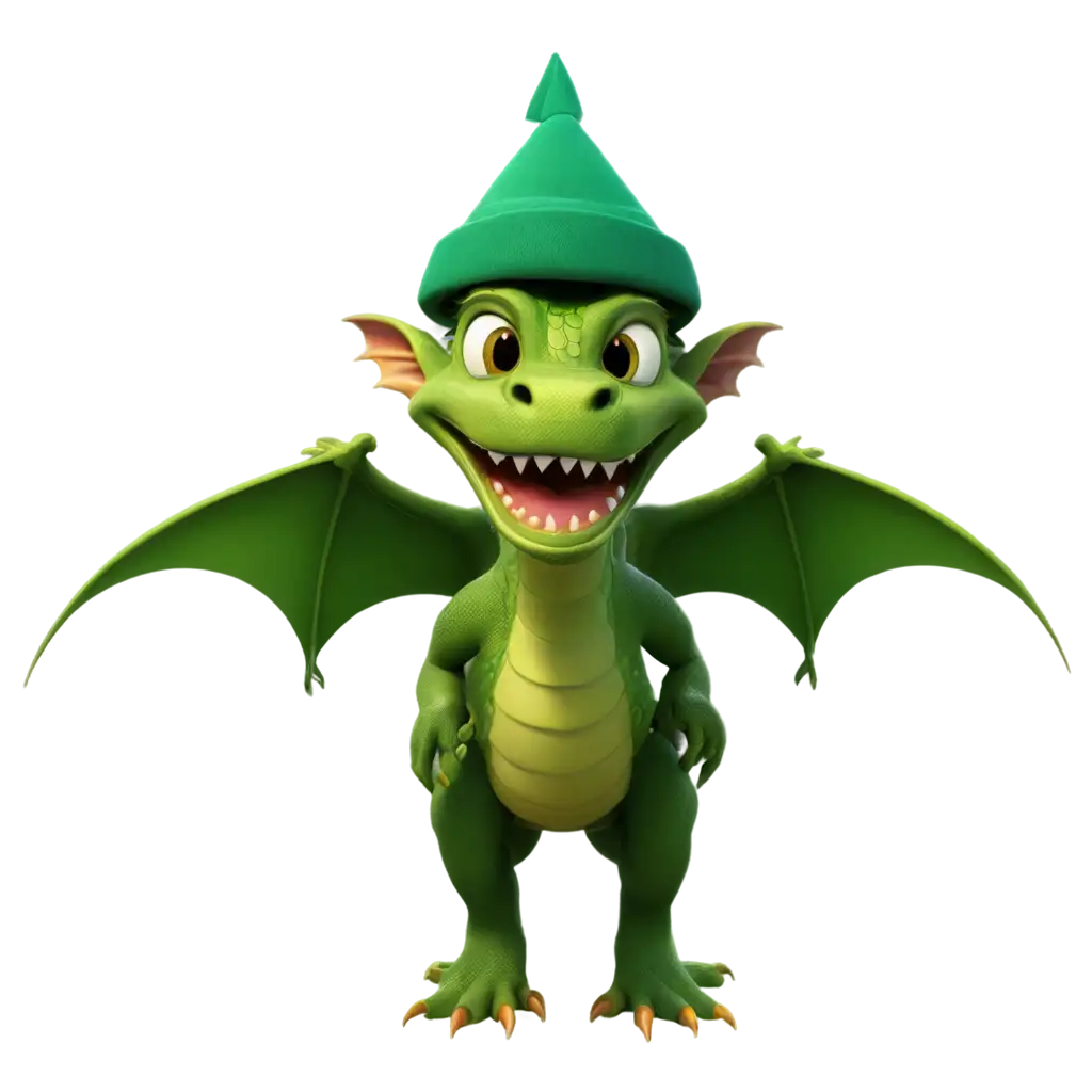 Дракон в зеленій шапці