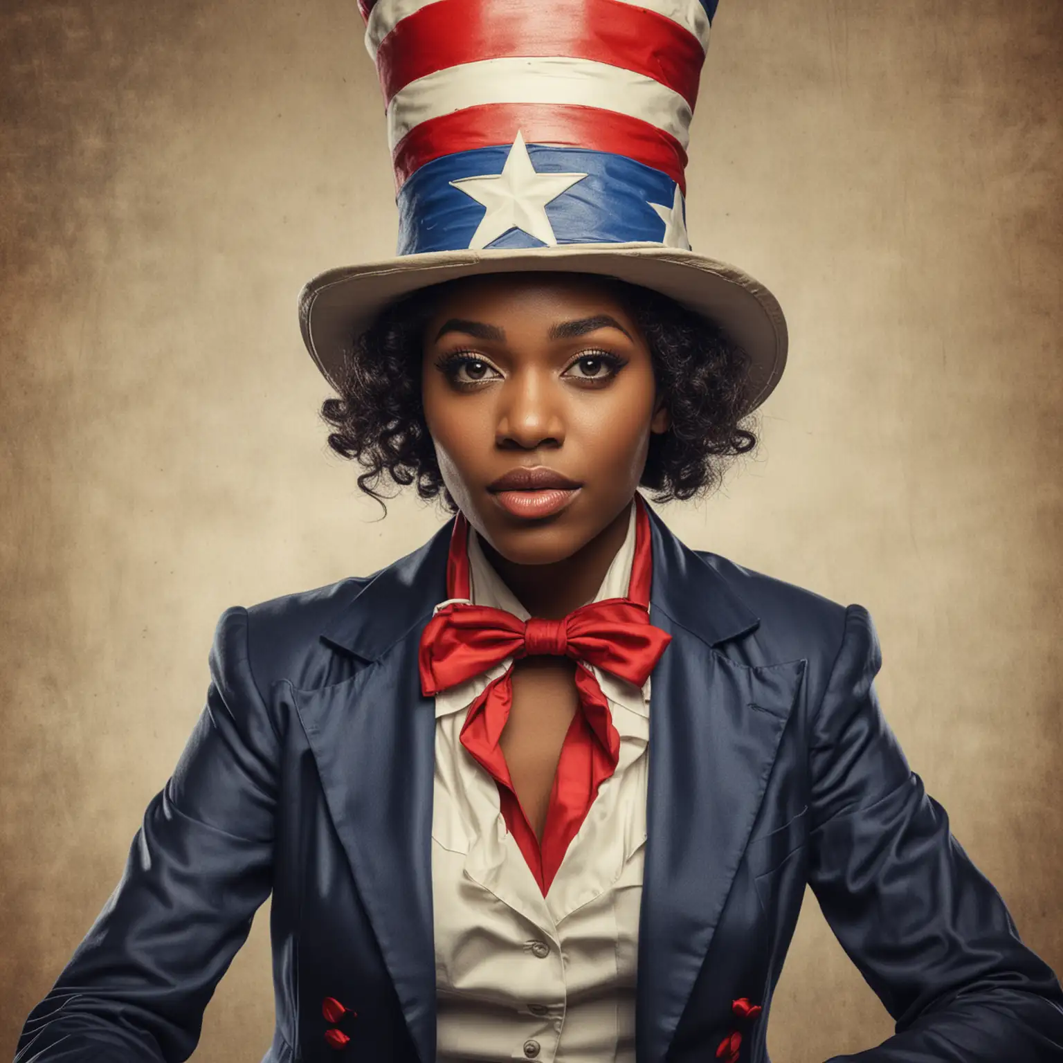 a black woman posing like the uncle sam "i want you" poster