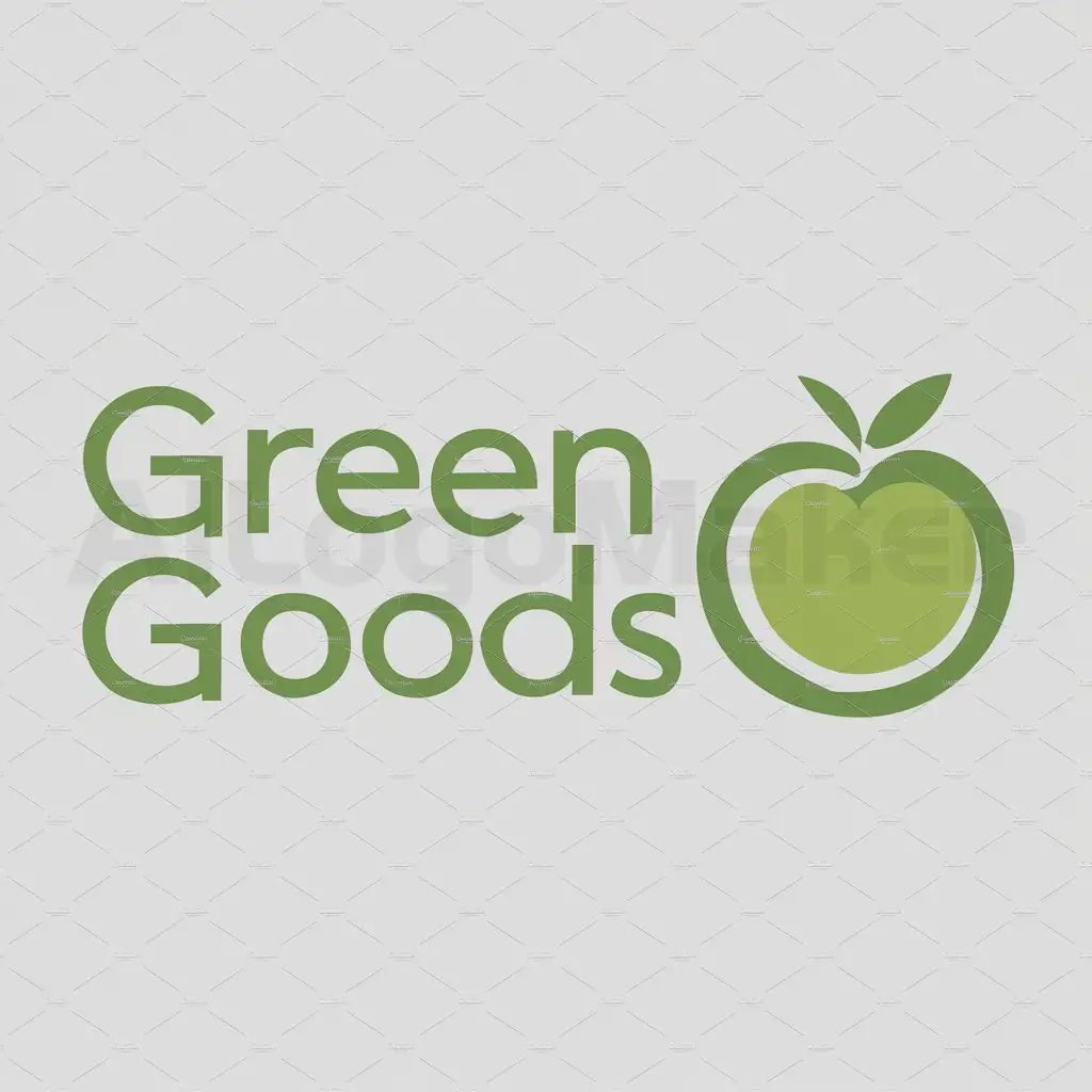 a logo design,with the text "Green Goods", main symbol:Healthy food,Moderate,be used in Others industry,clear background