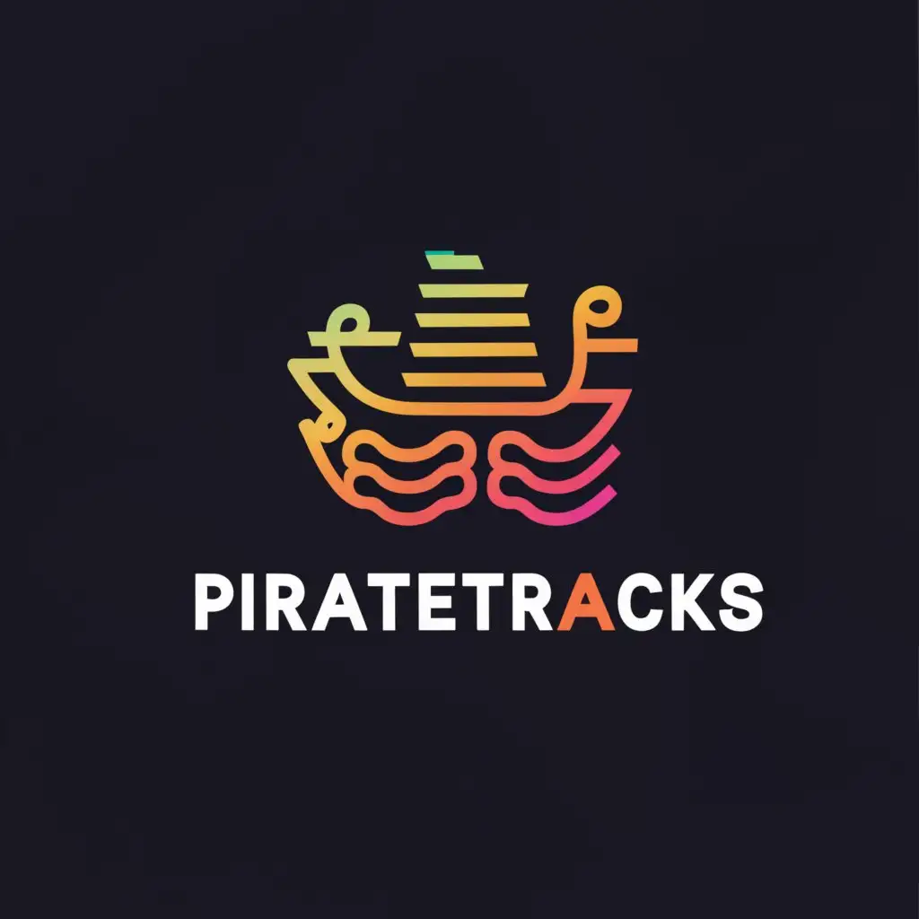 a logo design,with the text "PirateTracks", main symbol:Sail the Melodies of the Seven Seas with PirateTracks!,Moderate,be used in Entertainment industry,clear background