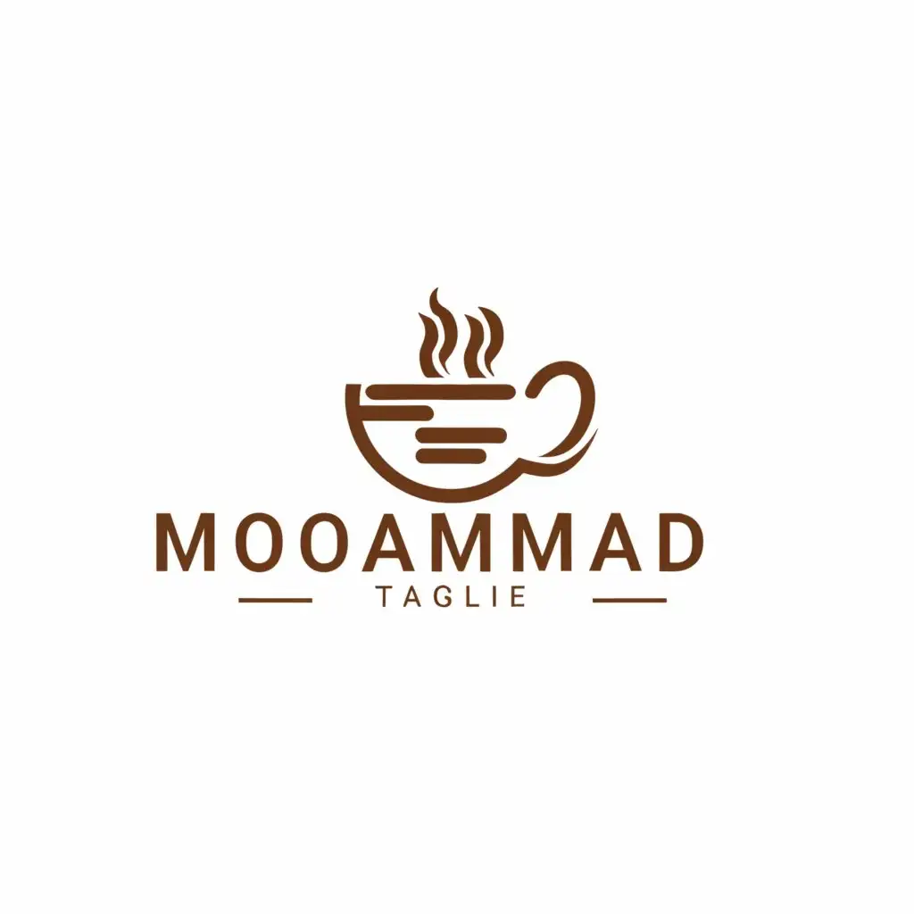 a logo design,with the text "mohammad", main symbol:classic coffee shop,Minimalistic,be used in Others industry,clear background